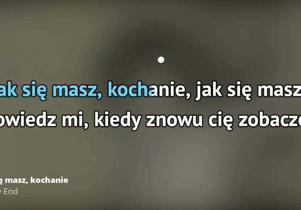 Podkład muzyczny Jak się masz kochanie - idealny do śpiewania