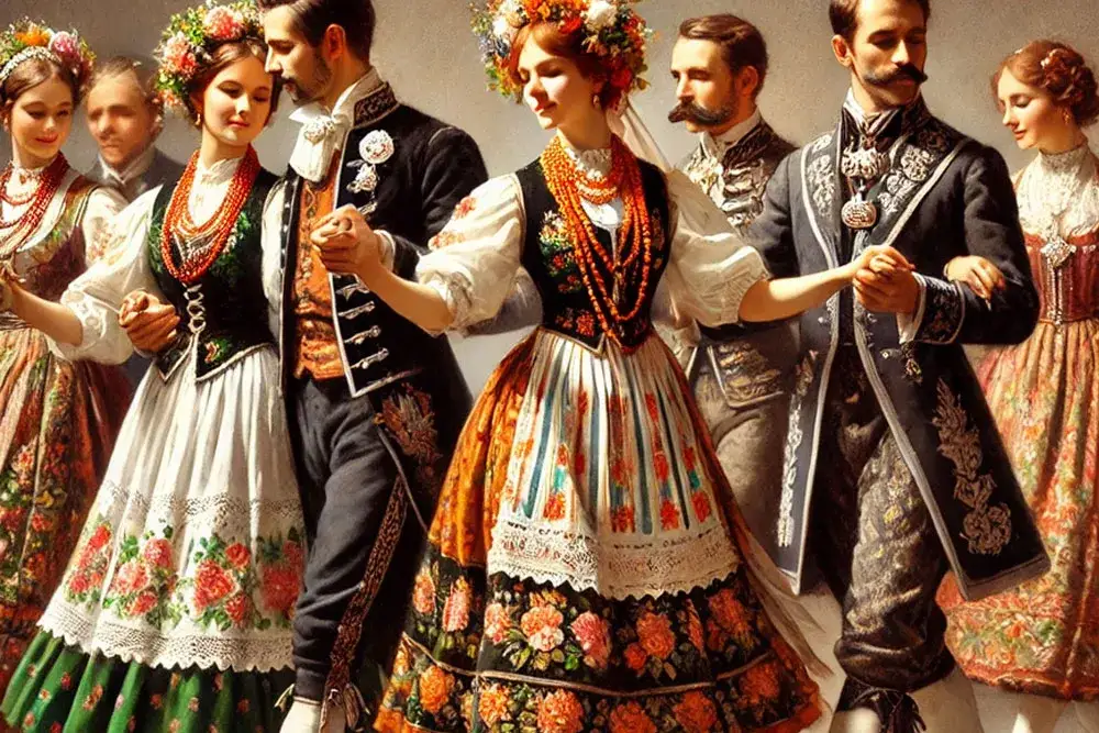 Strój do poloneza historyczny współczesny